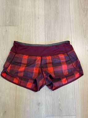 lululemon Gingham Speed Shorts - size 8
